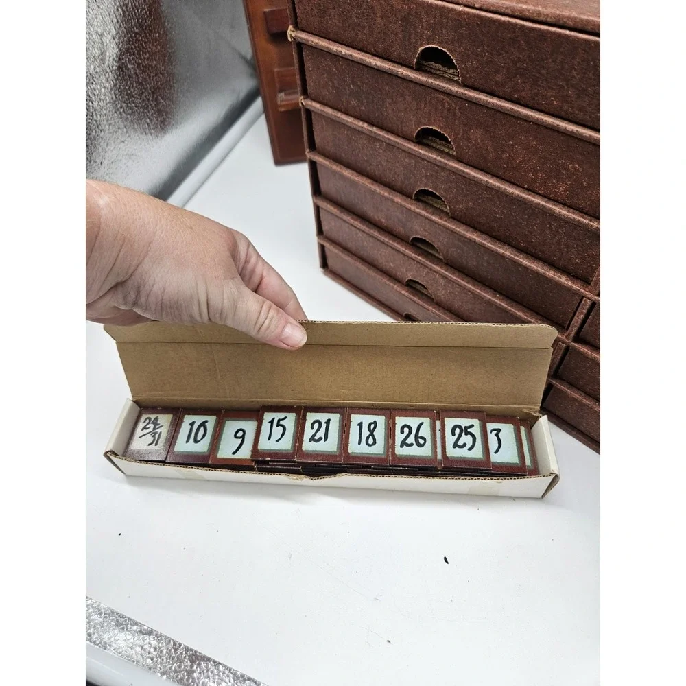 Thomas Kinkade Complete Perpetual‎ Wooden Calendar Set With Tiles&Monthly Plates